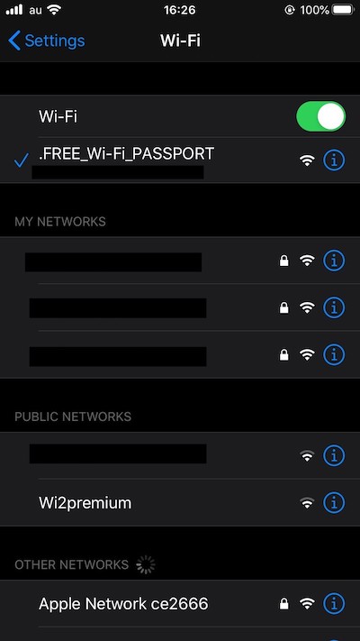 iPhoneのWi-Fi接続方法