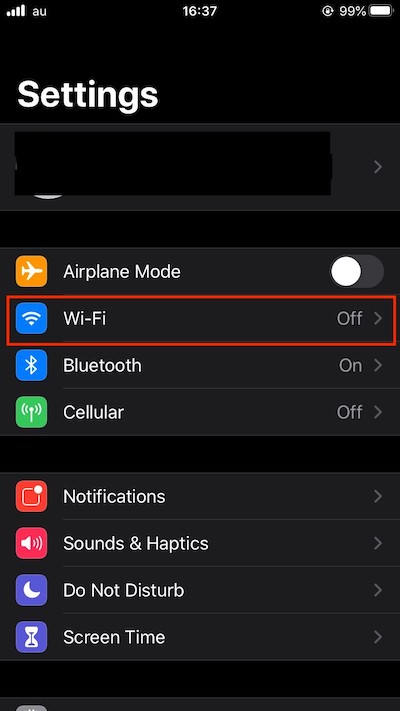 iPhoneのWi-Fi接続方法